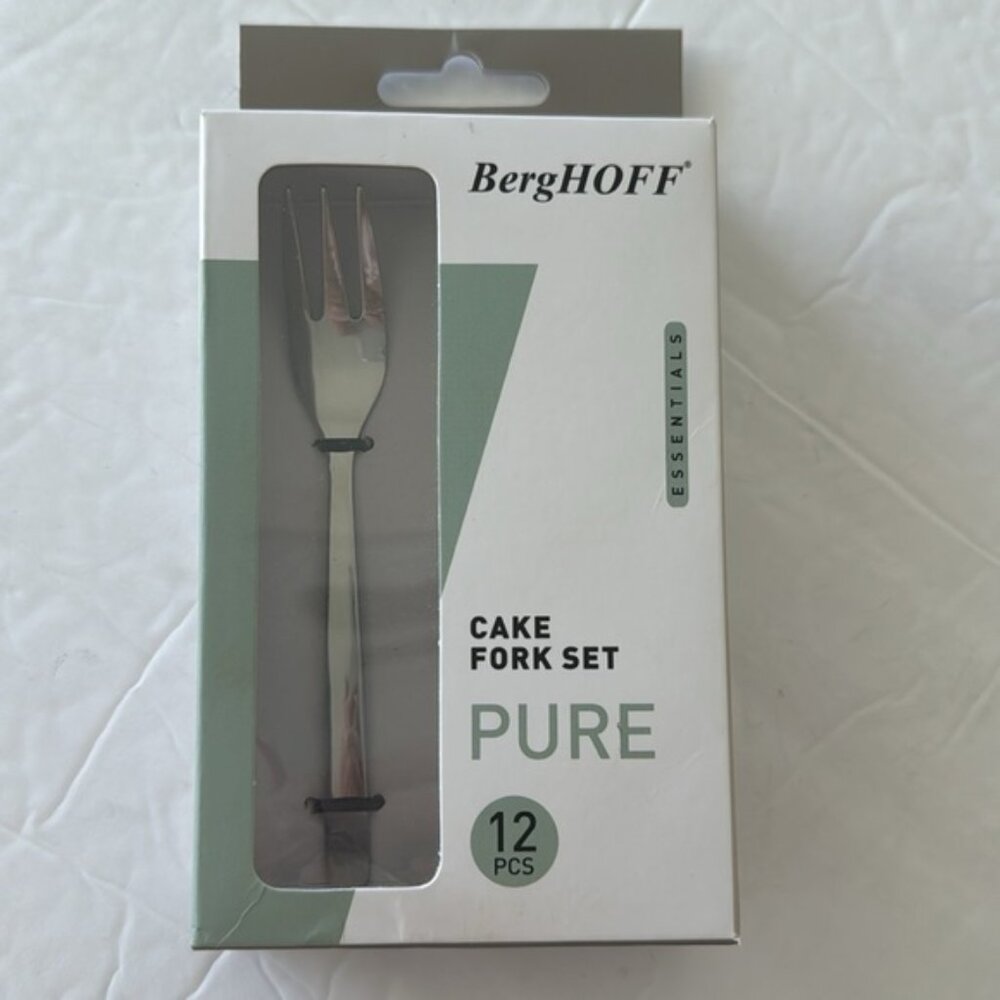 BergHoff 12 cake fork set Silver Color 5 3/4in - Picture 2 of 6